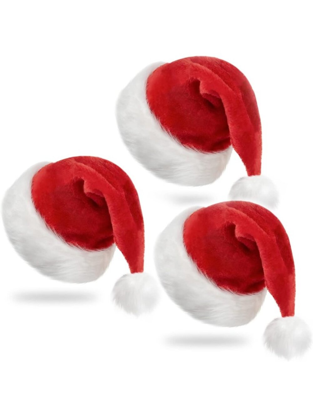 Cozy Velvet Christmas Santa Hat for Adults | Soft, Thick Holiday Headwear